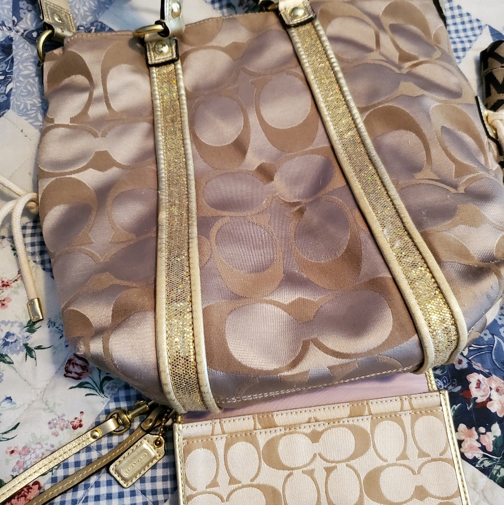 Poppy Coach purse and wallet